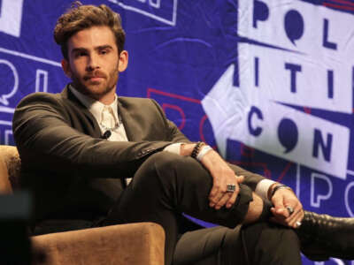 Hasan Piker speaks during Politicon 2018 at Los Angeles Convention Center on October 20, 2018, in Los Angeles, California.