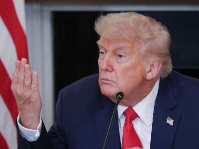 Donald Trump looks mildly annoyed